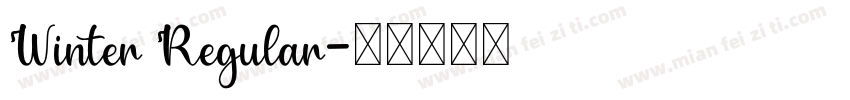 Winter Regular字体转换